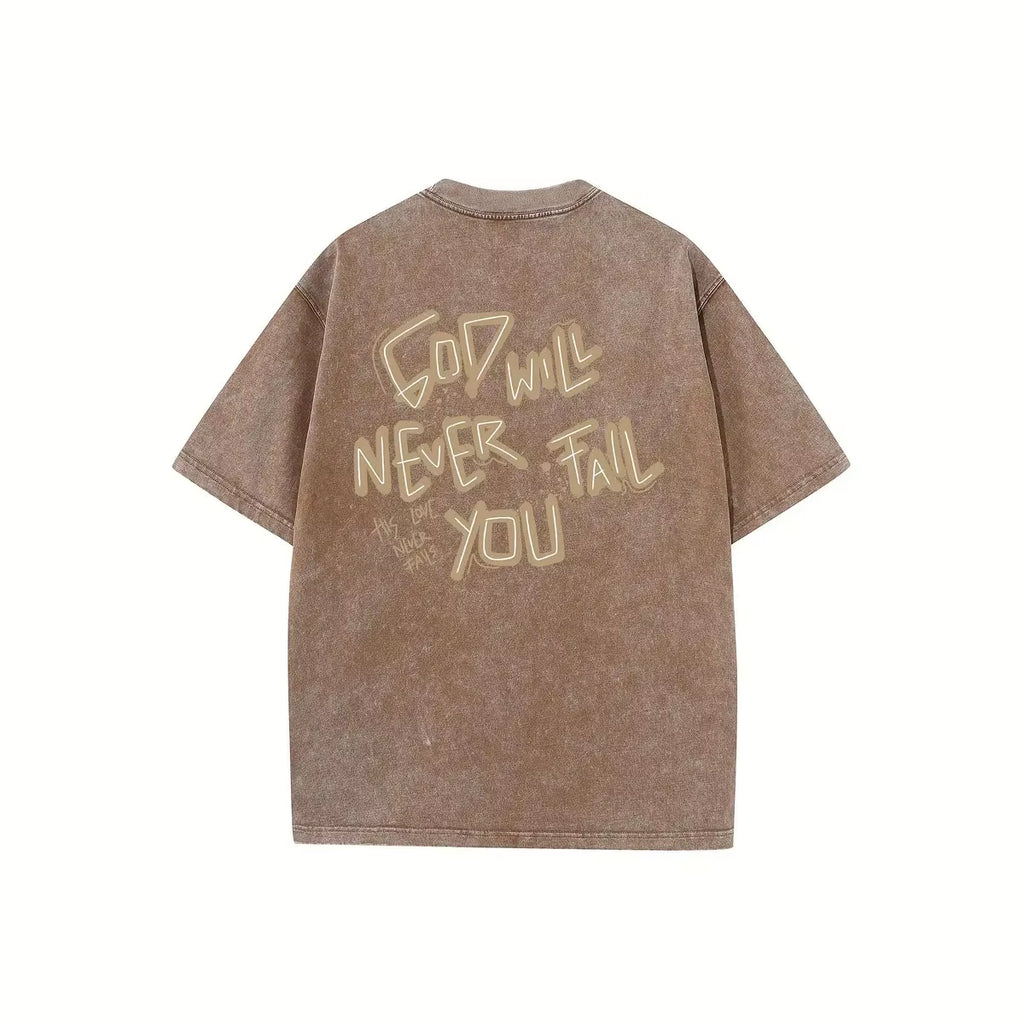 320G Heavy Men'S Washed Vintage Oversized T-Shirts Street Hip Hop Punk T Shirt Women Harajuku Casual Cotton Short Sleeve Tee Top